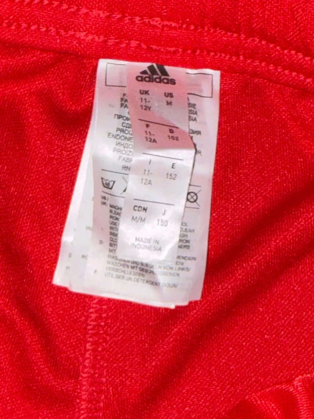 adidas Red Kids Joggers with White Side Stripes